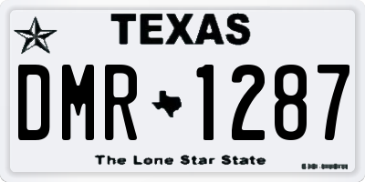 TX license plate DMR1287