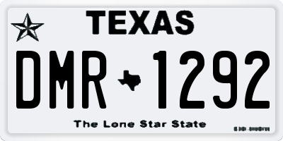 TX license plate DMR1292