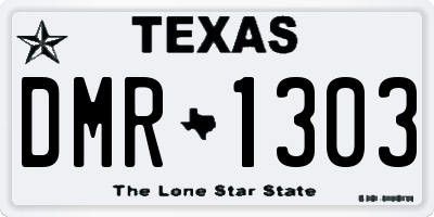 TX license plate DMR1303