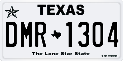 TX license plate DMR1304