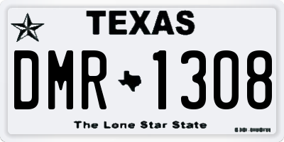 TX license plate DMR1308