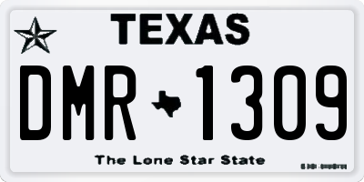 TX license plate DMR1309