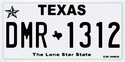 TX license plate DMR1312