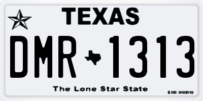 TX license plate DMR1313
