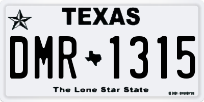TX license plate DMR1315
