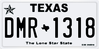 TX license plate DMR1318
