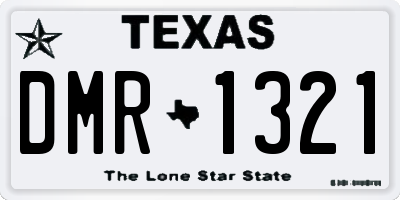 TX license plate DMR1321