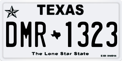 TX license plate DMR1323