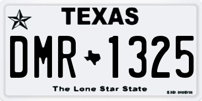 TX license plate DMR1325
