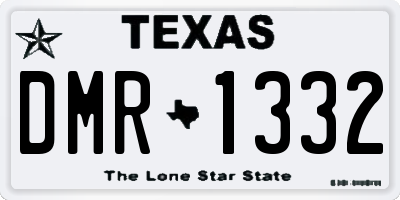 TX license plate DMR1332