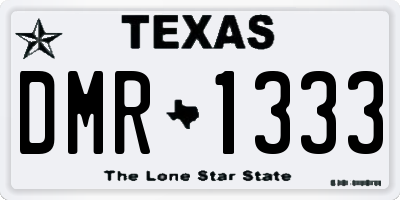 TX license plate DMR1333