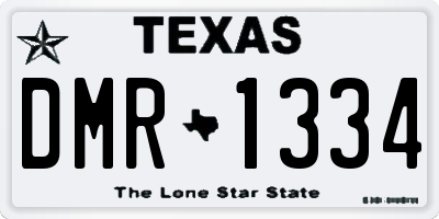 TX license plate DMR1334