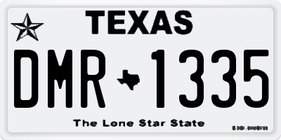 TX license plate DMR1335