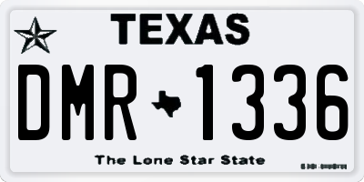TX license plate DMR1336