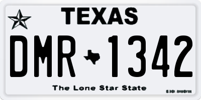 TX license plate DMR1342