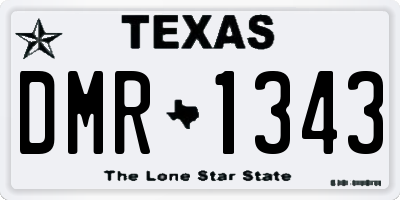 TX license plate DMR1343