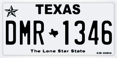 TX license plate DMR1346