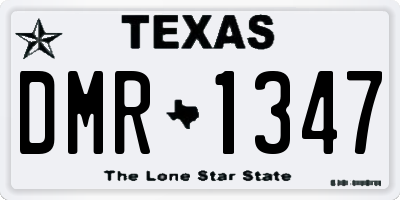 TX license plate DMR1347