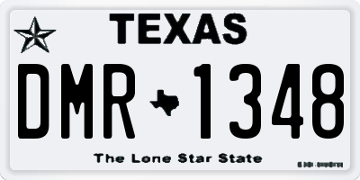 TX license plate DMR1348