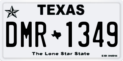 TX license plate DMR1349