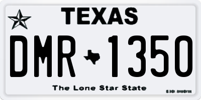 TX license plate DMR1350