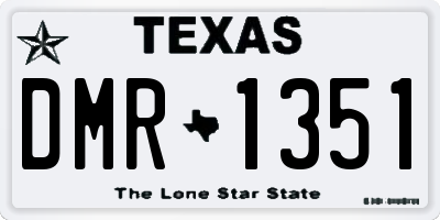 TX license plate DMR1351
