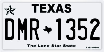 TX license plate DMR1352