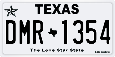TX license plate DMR1354