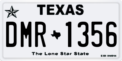 TX license plate DMR1356