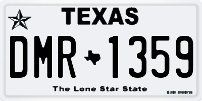 TX license plate DMR1359