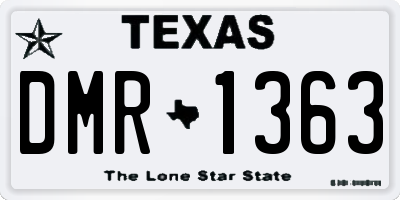 TX license plate DMR1363