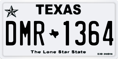 TX license plate DMR1364