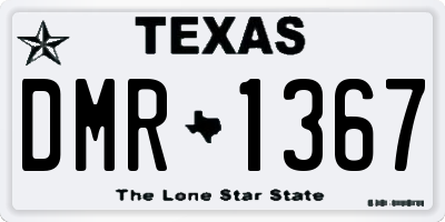 TX license plate DMR1367