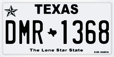 TX license plate DMR1368