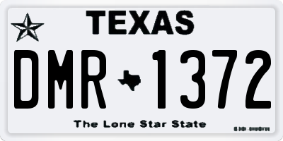 TX license plate DMR1372