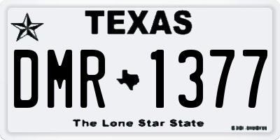 TX license plate DMR1377