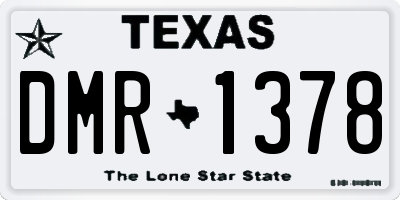 TX license plate DMR1378