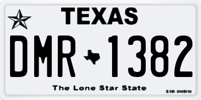 TX license plate DMR1382