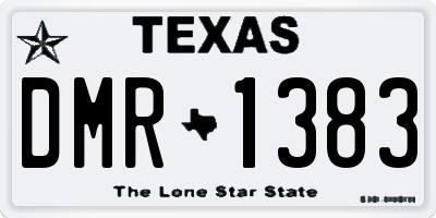 TX license plate DMR1383