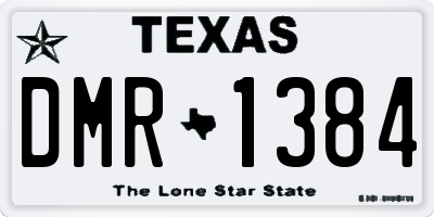 TX license plate DMR1384