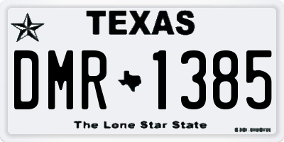 TX license plate DMR1385