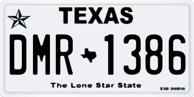 TX license plate DMR1386