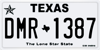 TX license plate DMR1387