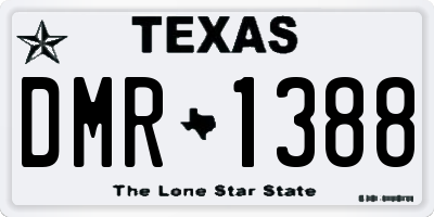 TX license plate DMR1388