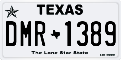 TX license plate DMR1389