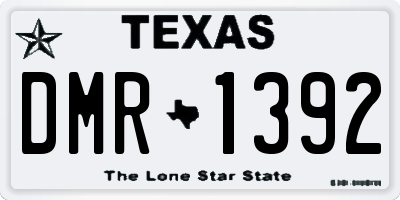 TX license plate DMR1392