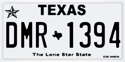 TX license plate DMR1394