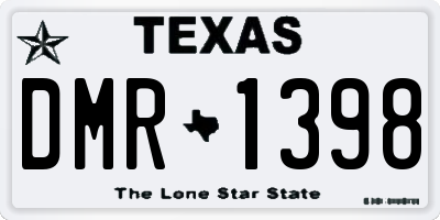 TX license plate DMR1398