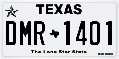 TX license plate DMR1401