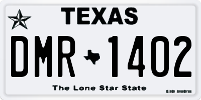 TX license plate DMR1402